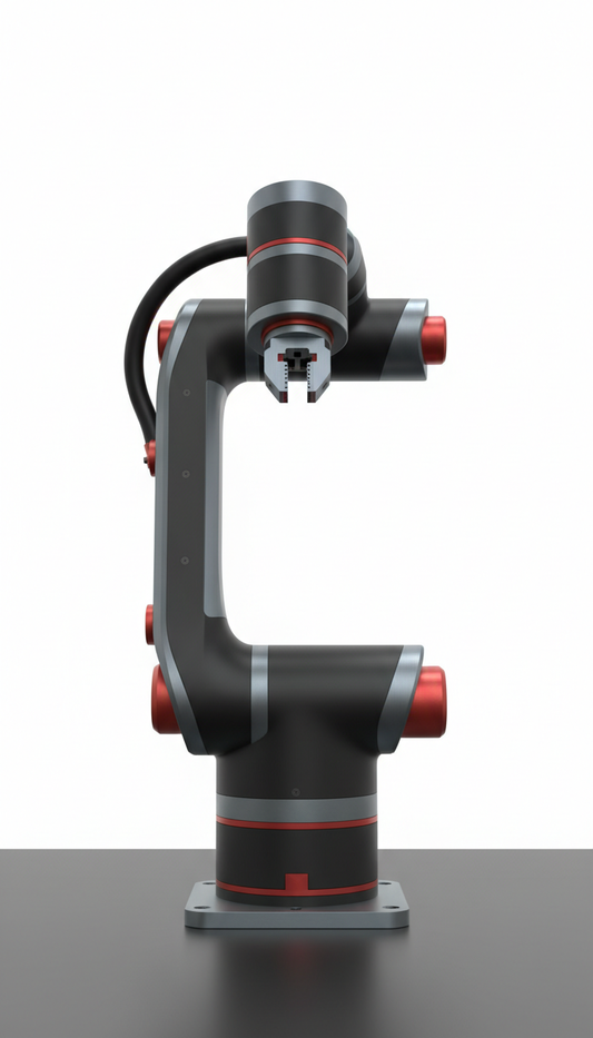 Robotic Arm With Brushed Aluminum