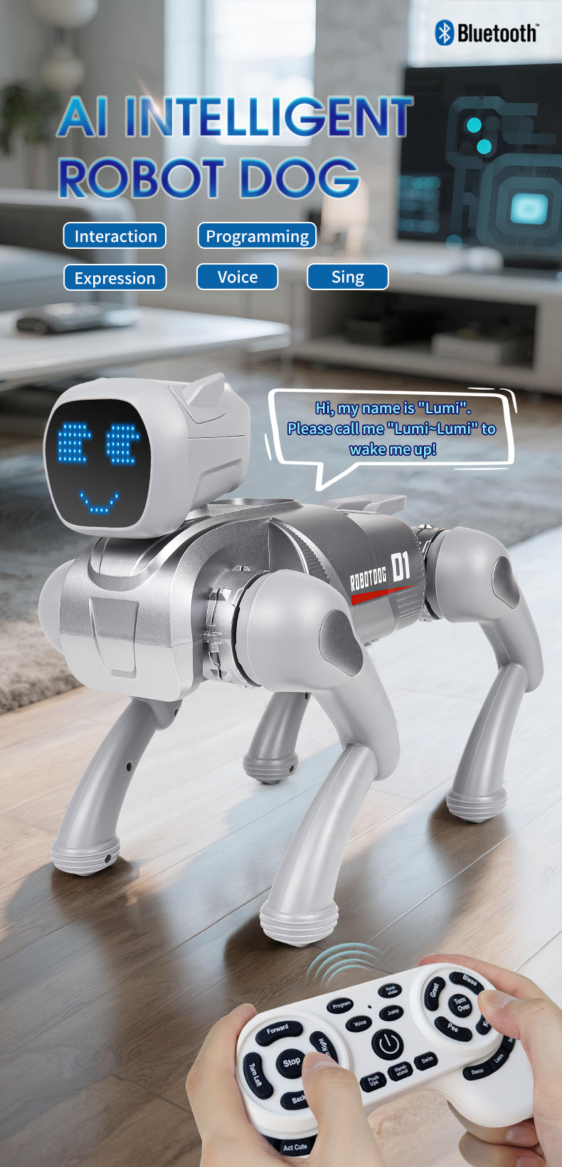 RoboPup X1 Interactive Robot Dog | Voice & Remote Control