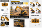 1:64 Mini Remote Control Excavator – F188