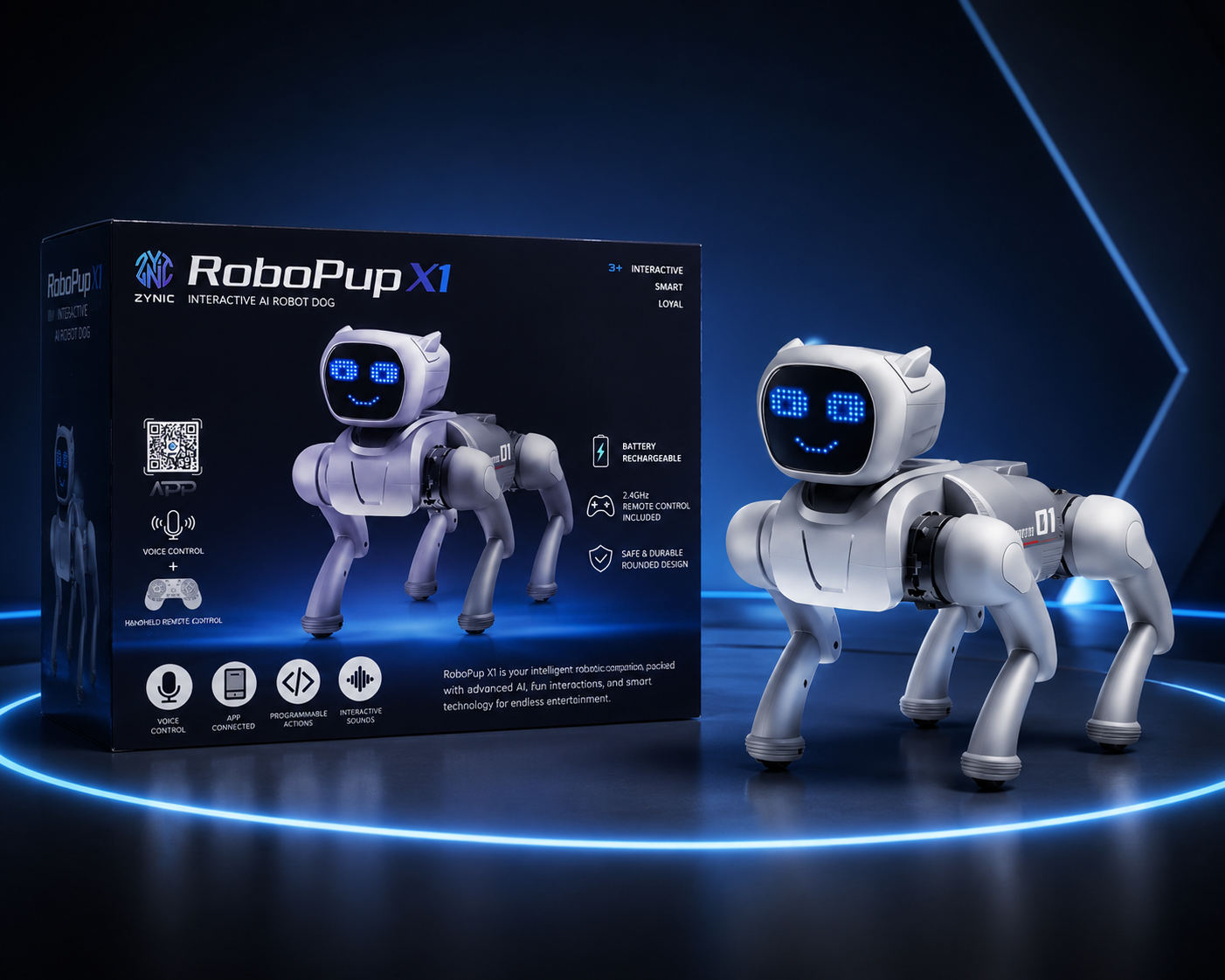 RoboPup X1 Interactive Robot Dog | Voice & Remote Control